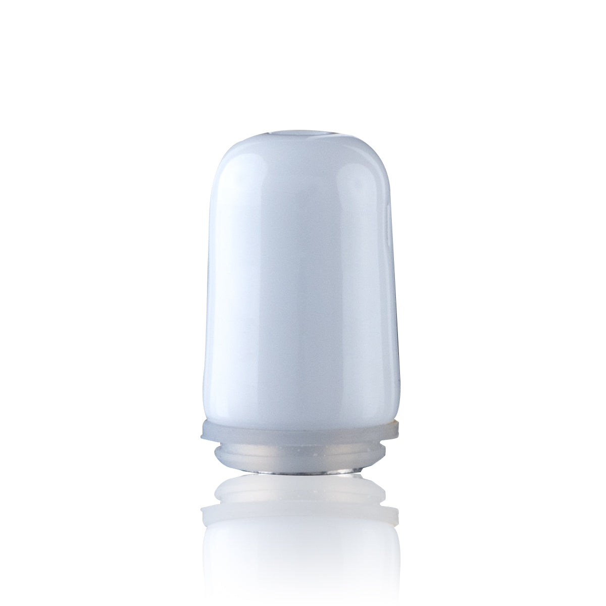 Cartridge Mouth Tip | Round Ceramic | White - Screw On - 100 Count