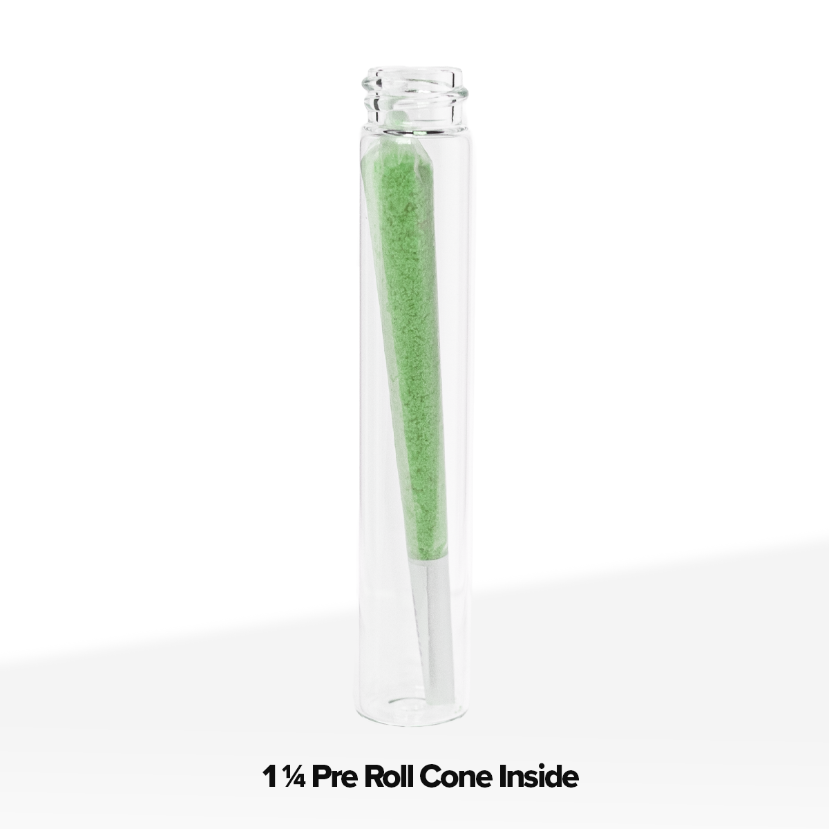 Glass Vial | Clear Glass Pre-Roll Tube | 18mm - 110mm - 240 Count Child Resistant Blunt Tube Biohazard Inc   