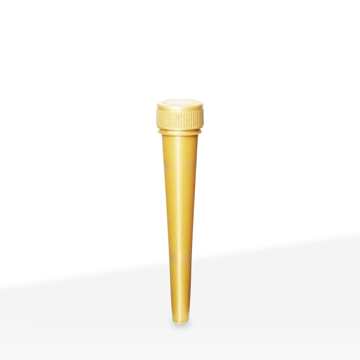 Child Resistant | Push & Turn Plastic Conical Pre-Roll Tubes | 98mm - Opaque Gold - 850 Count