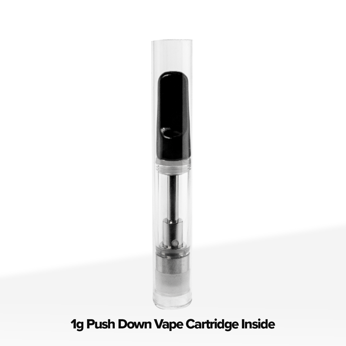 Cartridge Tube | 1g Carts or 84/26 Cones | Clear - Clear Lid - 1,000 Count - Biohazard Inc