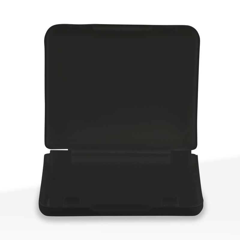 Flat Container | Hinged Lid Slim Shatter Containers | 11mm - Black - 60 Count