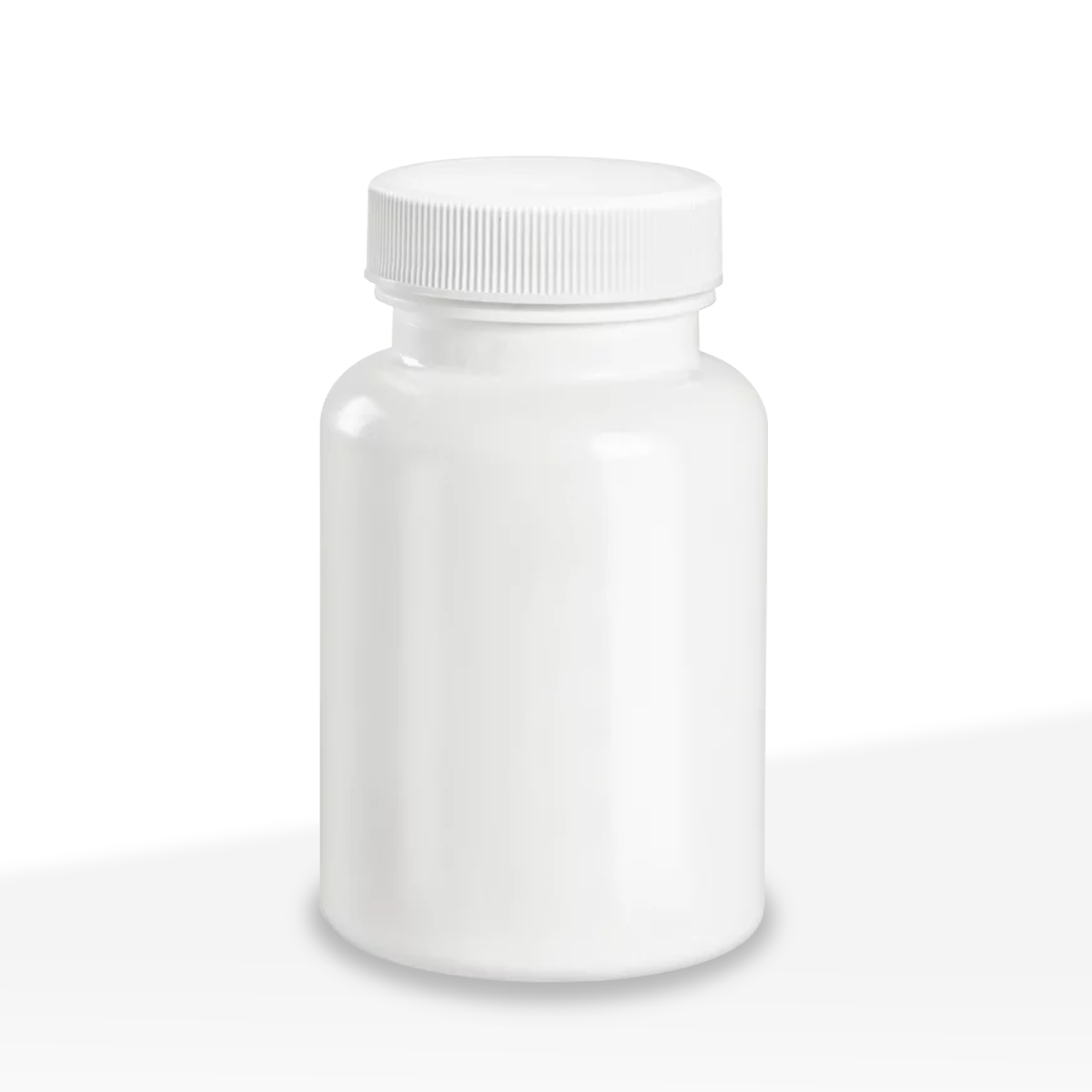 Plastic Pill Bottle w/ Caps | Non Child-Resistant Cap | 120cc - White - 510 Count