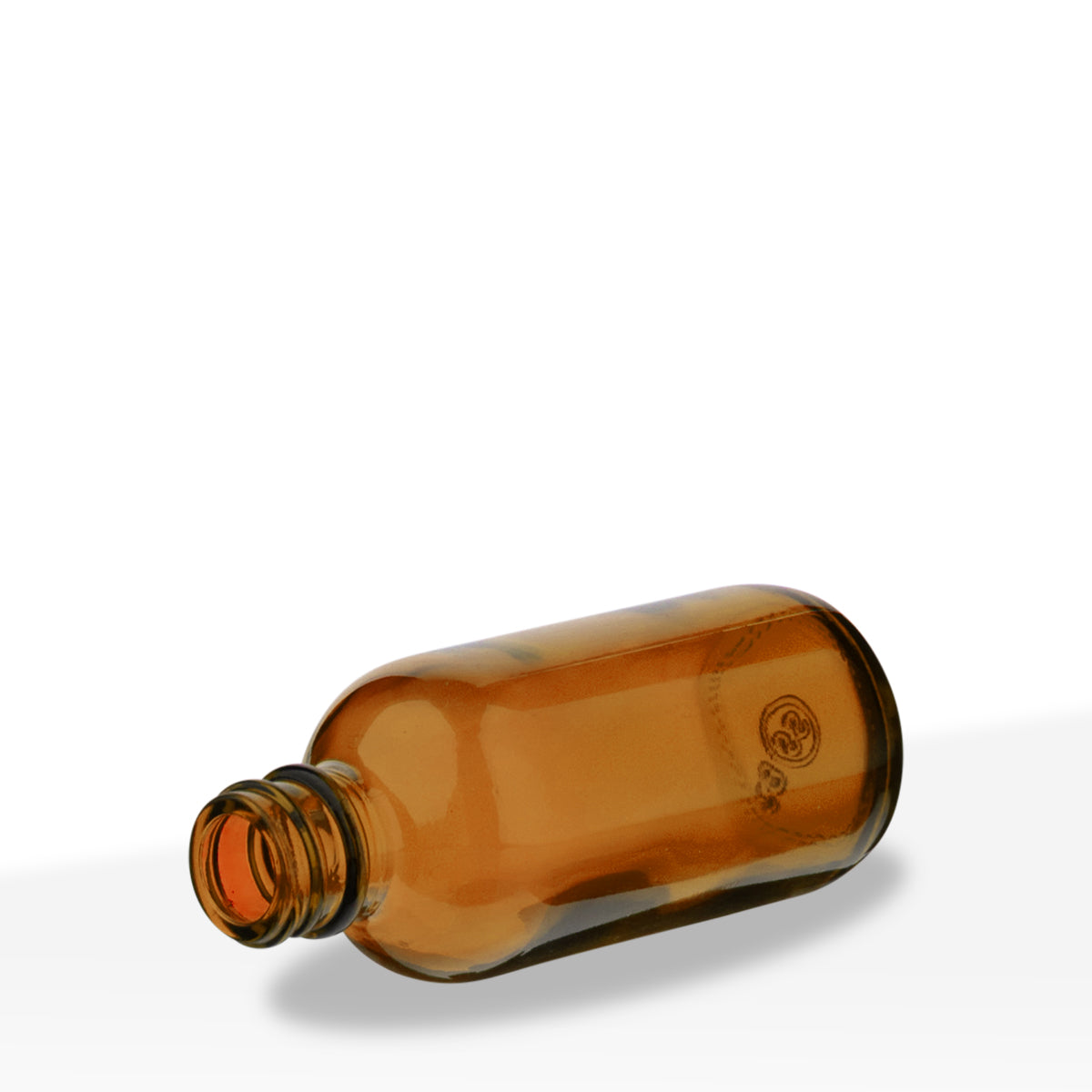 Glass Bottle | Amber Boston Round | 2oz - 20/400 - 240 Count