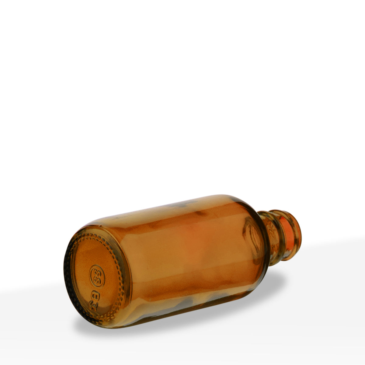 Glass Bottle | Amber Boston Round | 2oz - 20/400 - 240 Count