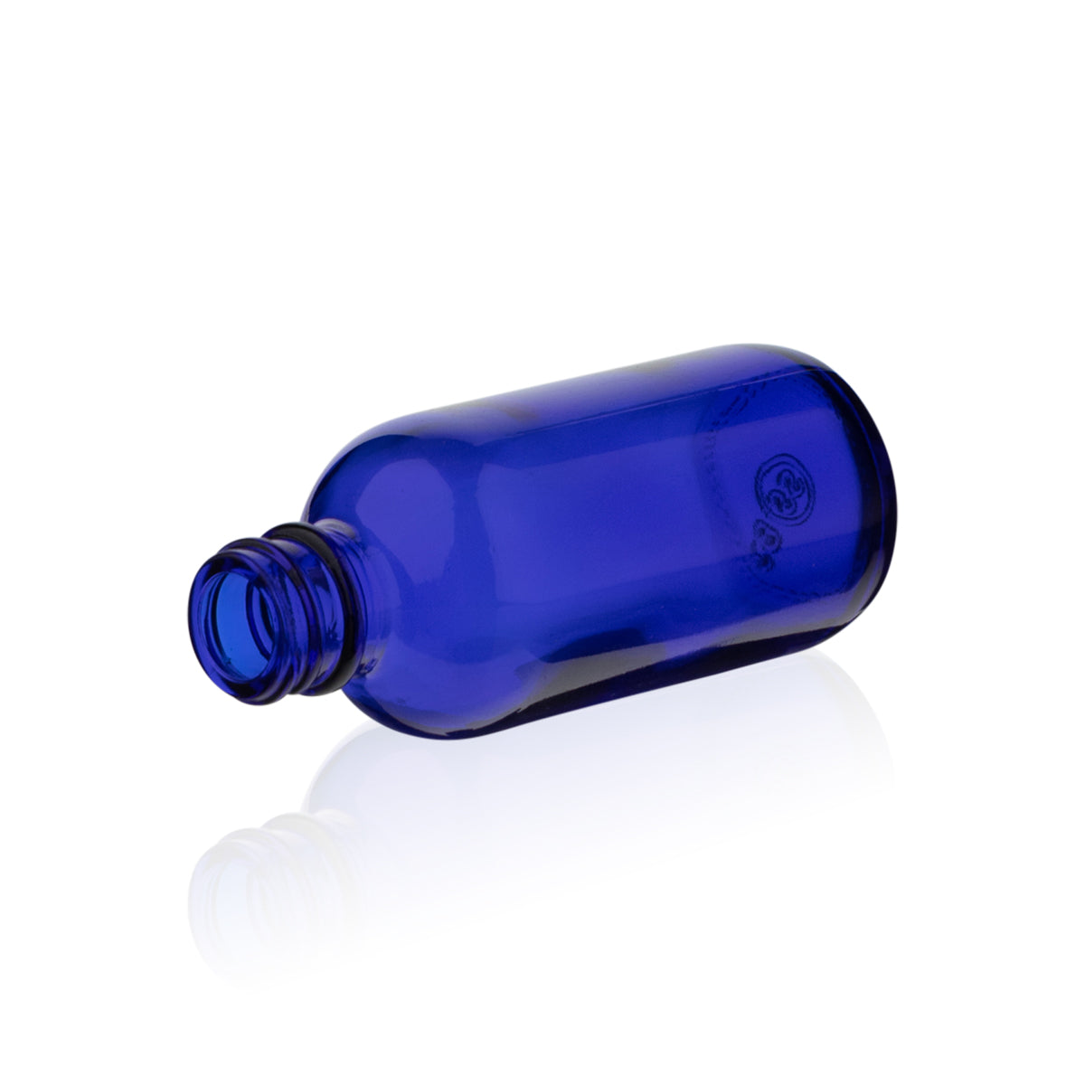 Glass Bottle | Cobalt Blue Boston Round | 2oz - 18/400 - 240 Count