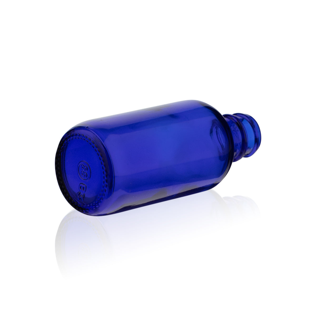 Glass Bottle | Cobalt Blue Boston Round | 2oz - 18/400 - 240 Count