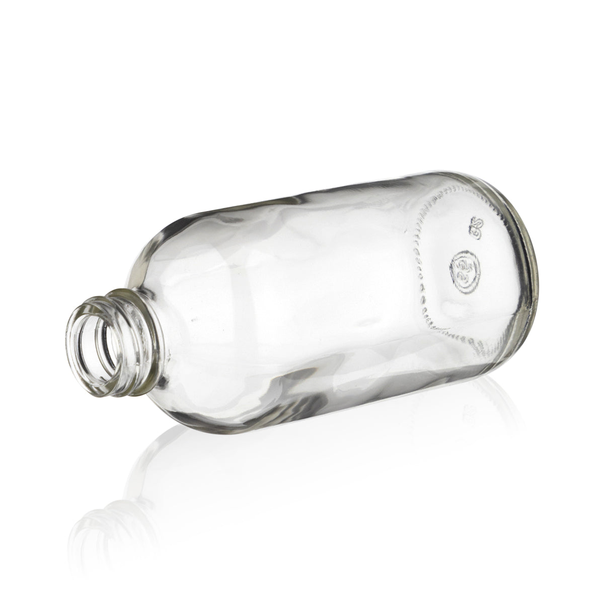 Glass Bottle | Clear Boston Round | 8oz - 28/400 - 96 Count