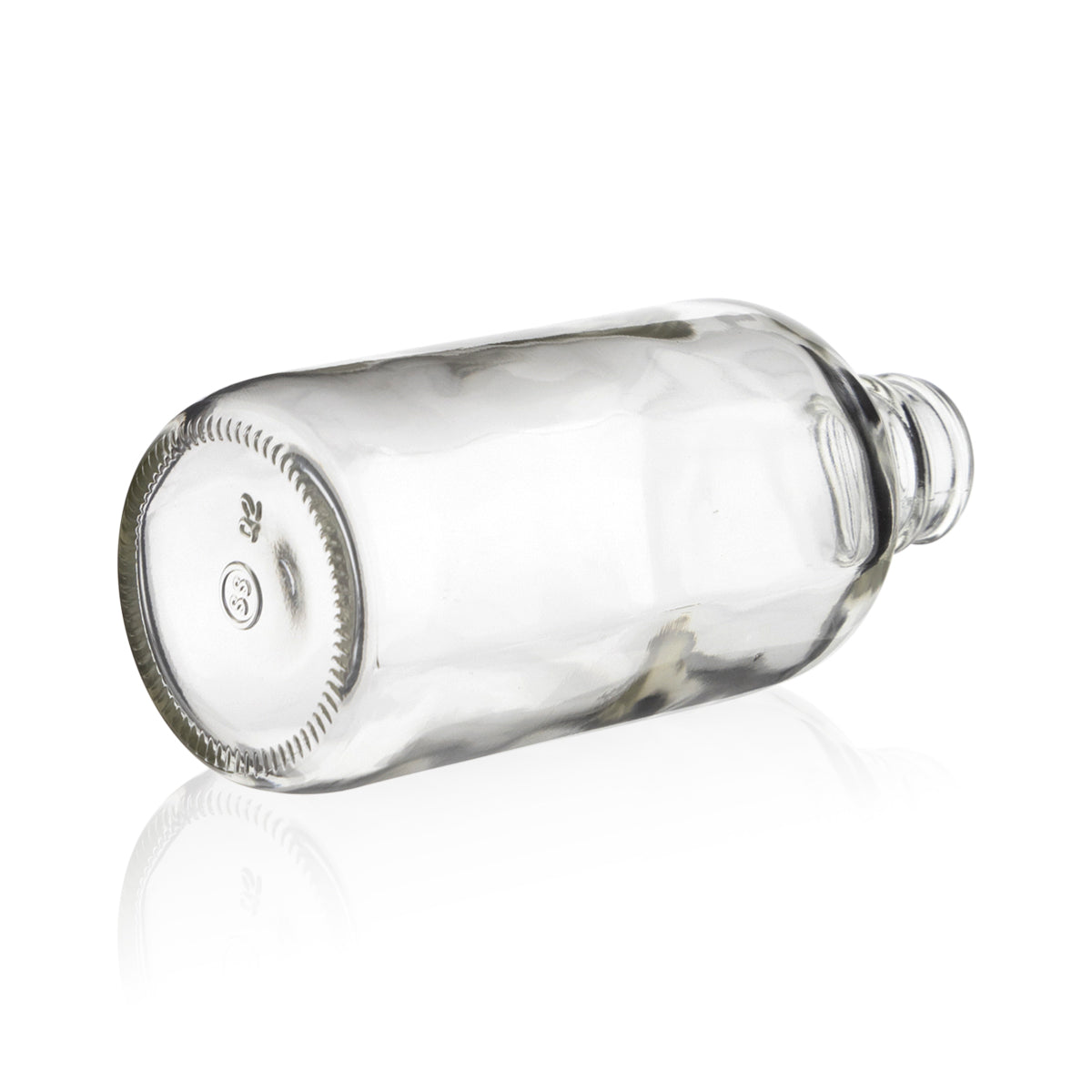 Glass Bottle | Clear Boston Round | 8oz - 28/400 - 96 Count