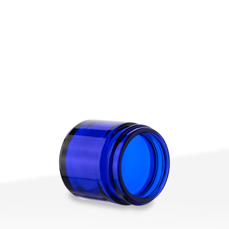 30ML WIDE COSMETIC JAR BASE UV - COBALT BLUE