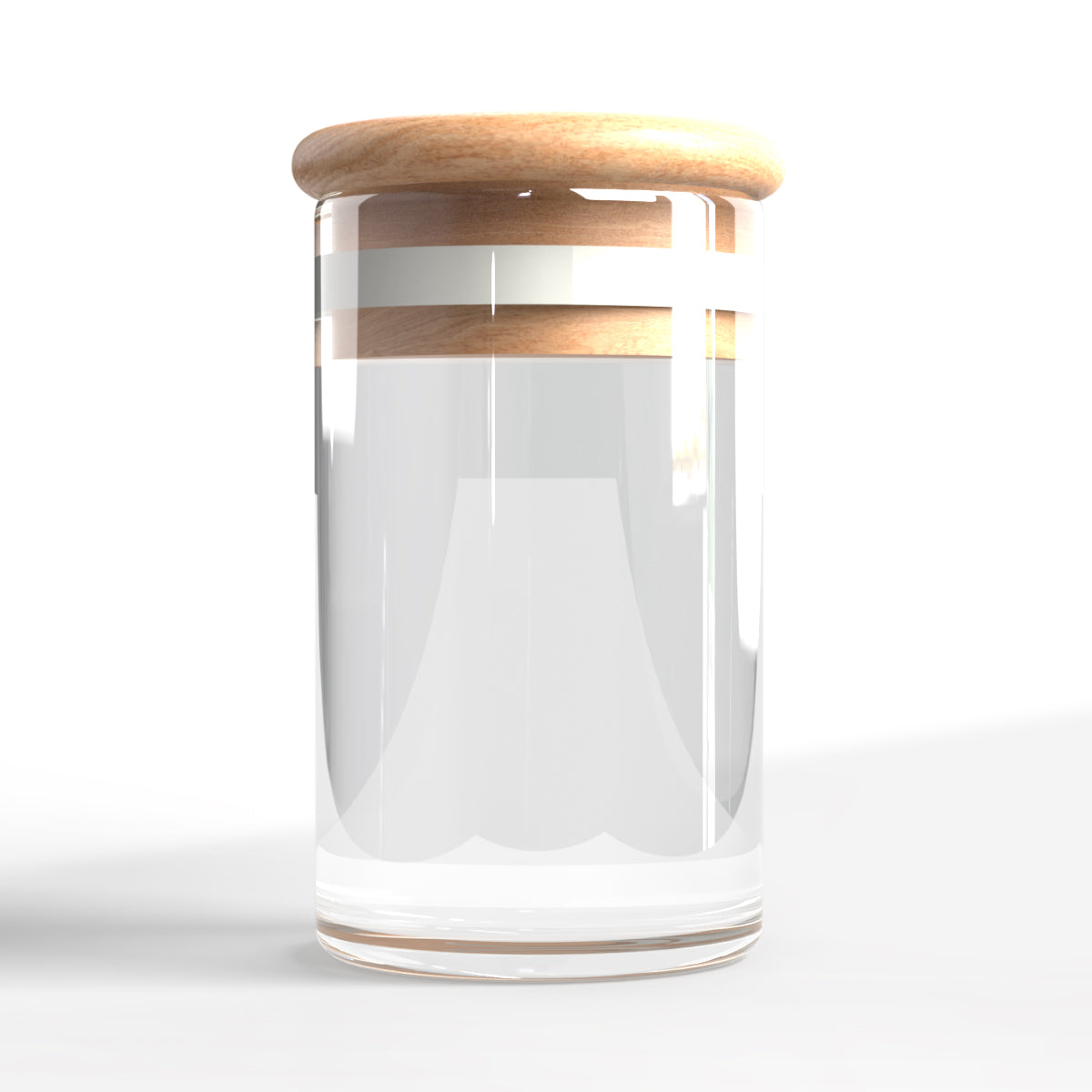 Stash Weed Jar | Straight Sided w/ Wooden Lid | 10oz - Clear - 80 Count