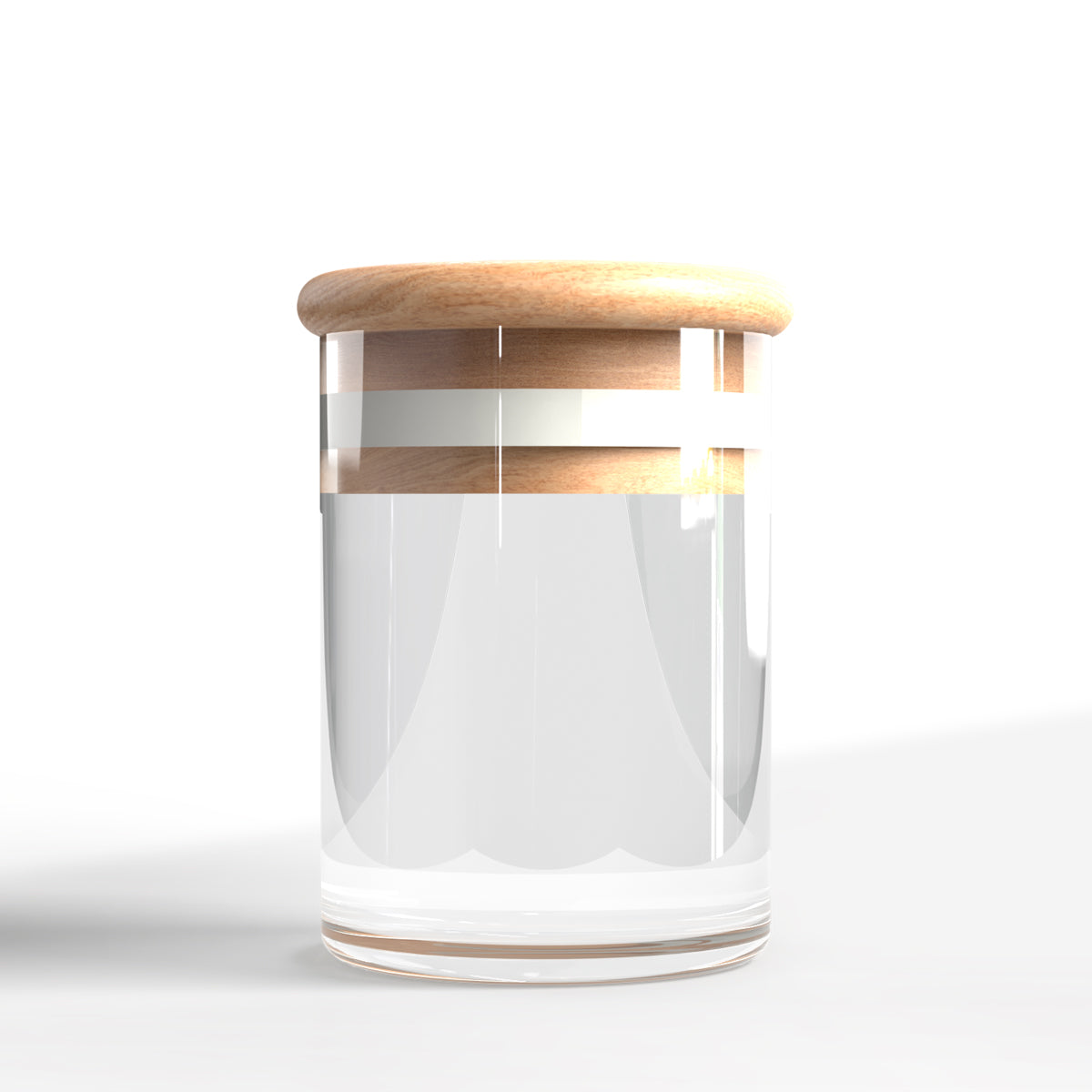 Stash Weed Jar | Straight Sided w/ Wooden Lid | 2oz - Clear - 200 Count