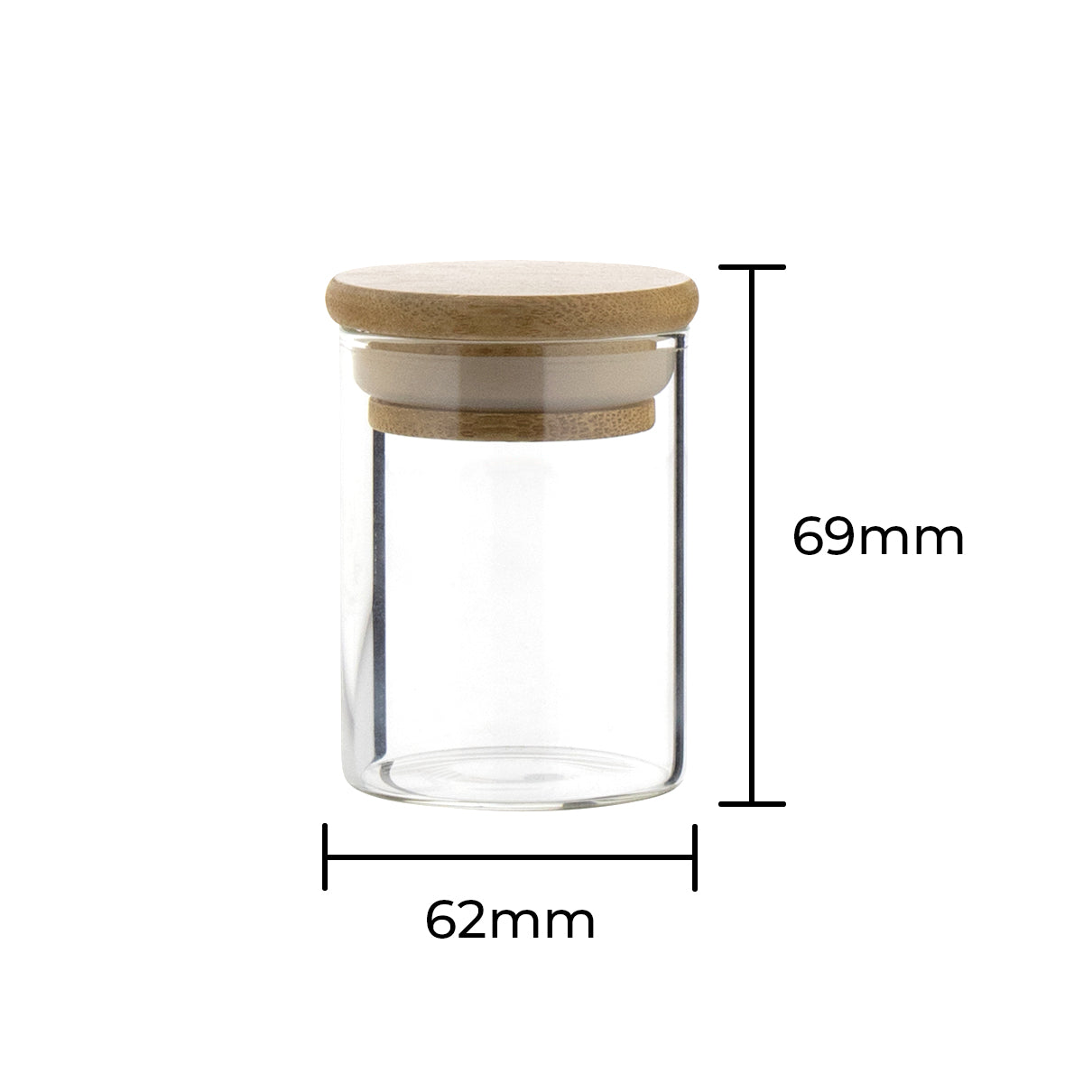 Stash Weed Jar | Straight Sided w/ Wooden Lid | 2oz - Clear - 200 Count - Biohazard Inc - Infographic
