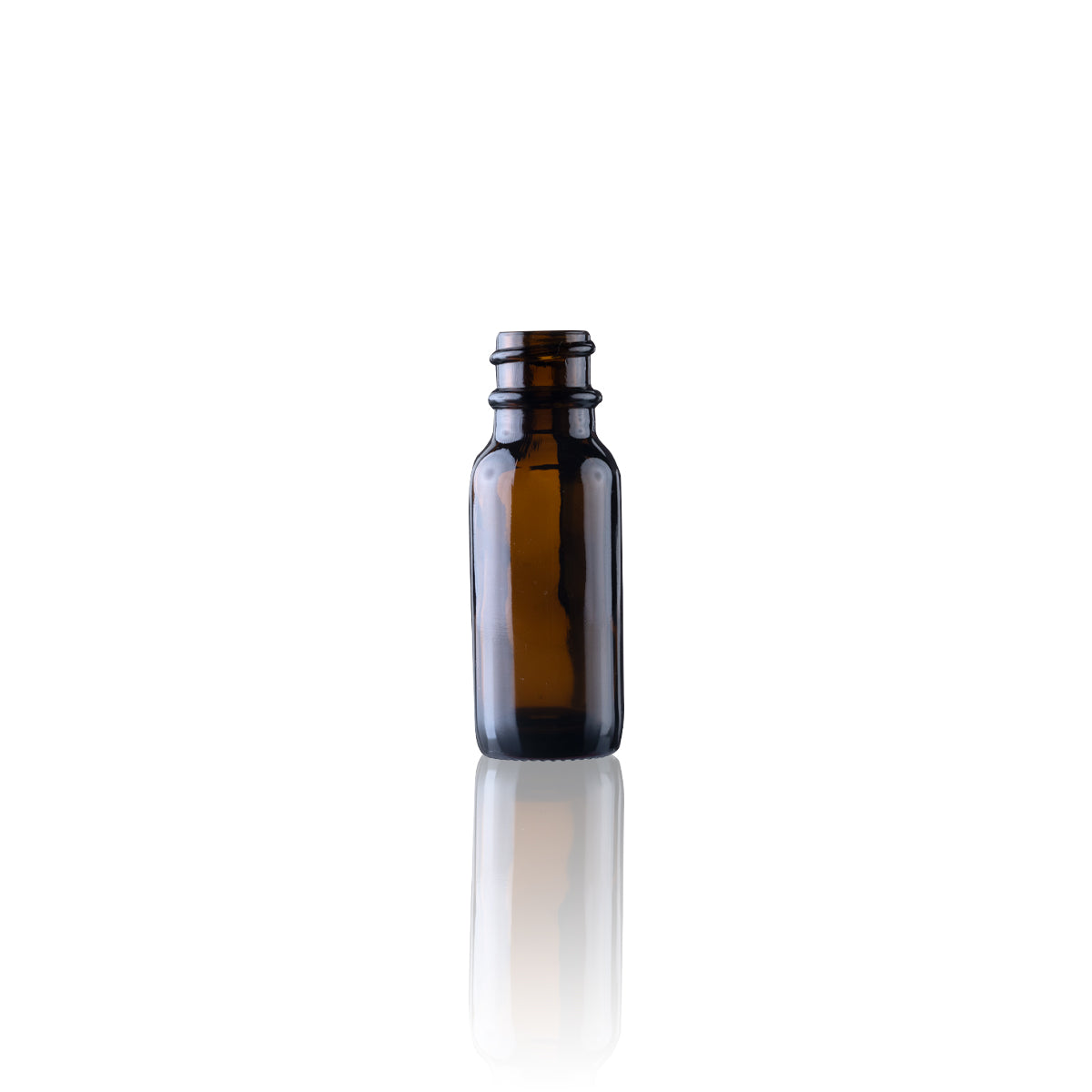 Glass Bottle | Amber Boston Round | 0.5oz - 18/400 - 180 Count