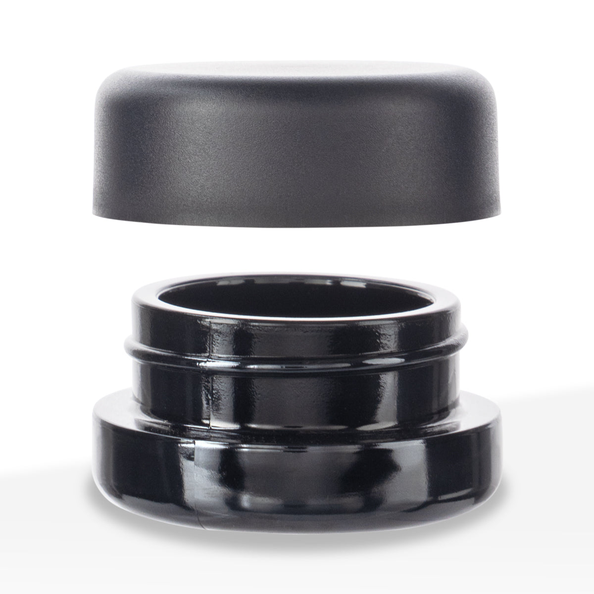 Child Resistant | Thick Round Base + Matte Black Cap | 7mL - Black - 160 Count