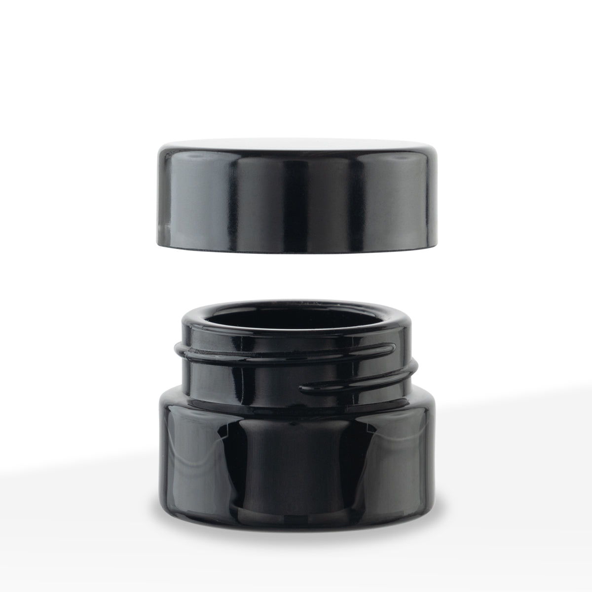 Child Resistant | UV Glass Concentrate Jars w/ Caps | 5ml - Black - 300 Count