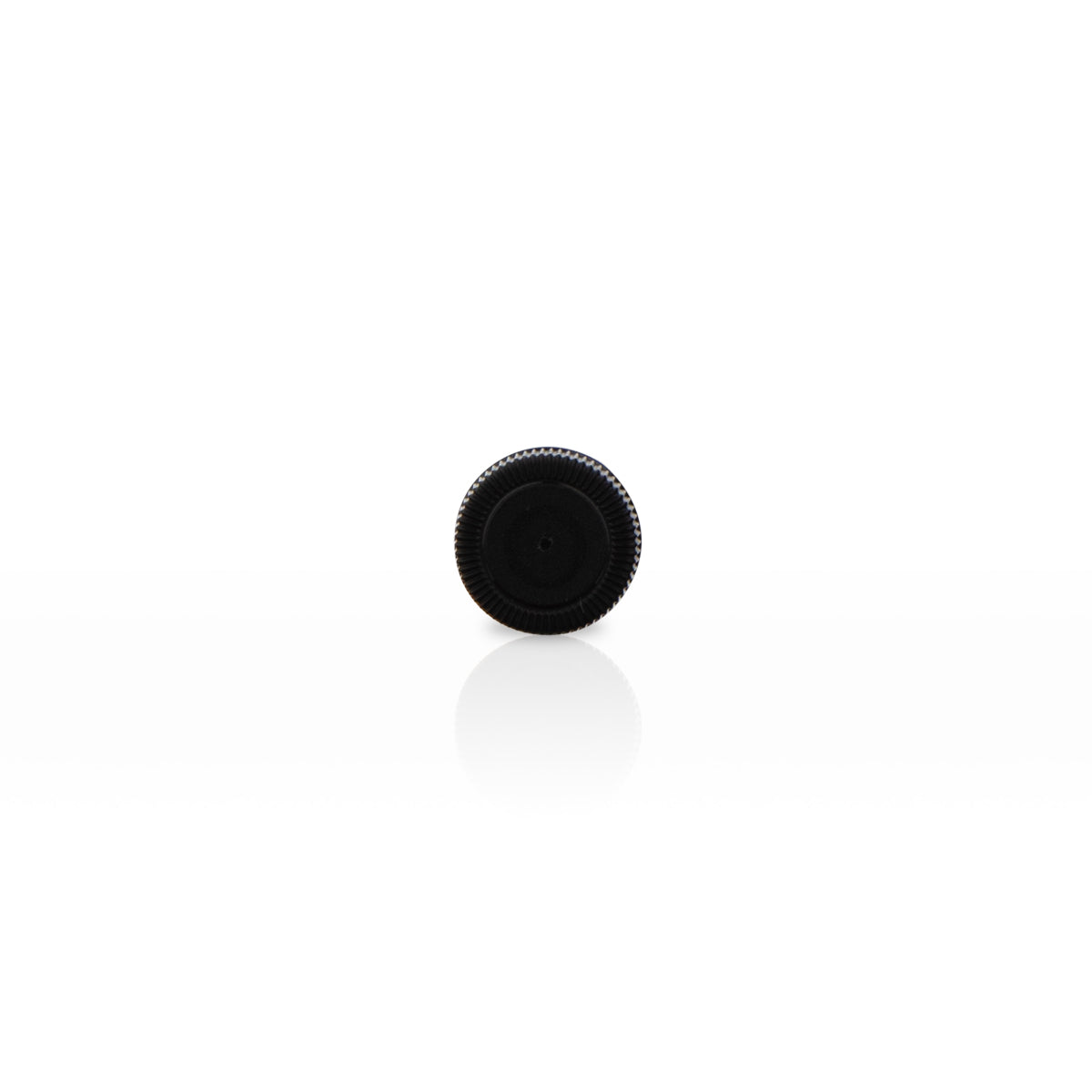 Plastic Caps | Ridged Polypropylene w/ Foam Liner | 13mm - Black - 144 Count