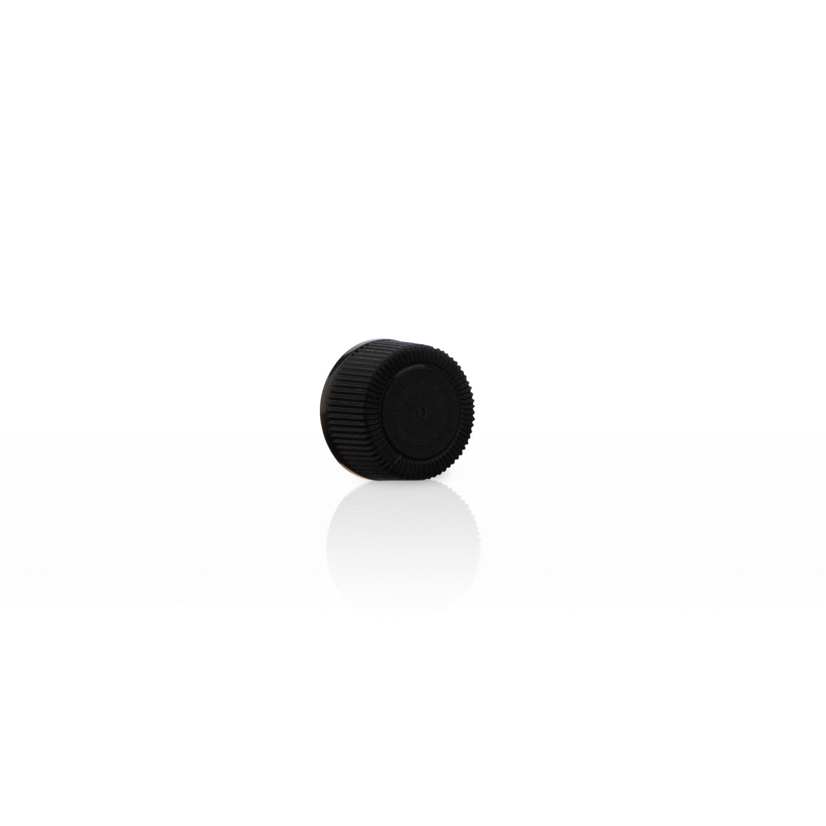 Plastic Caps | Ridged Polypropylene w/ Foam Liner | 13mm - Black - 144 Count