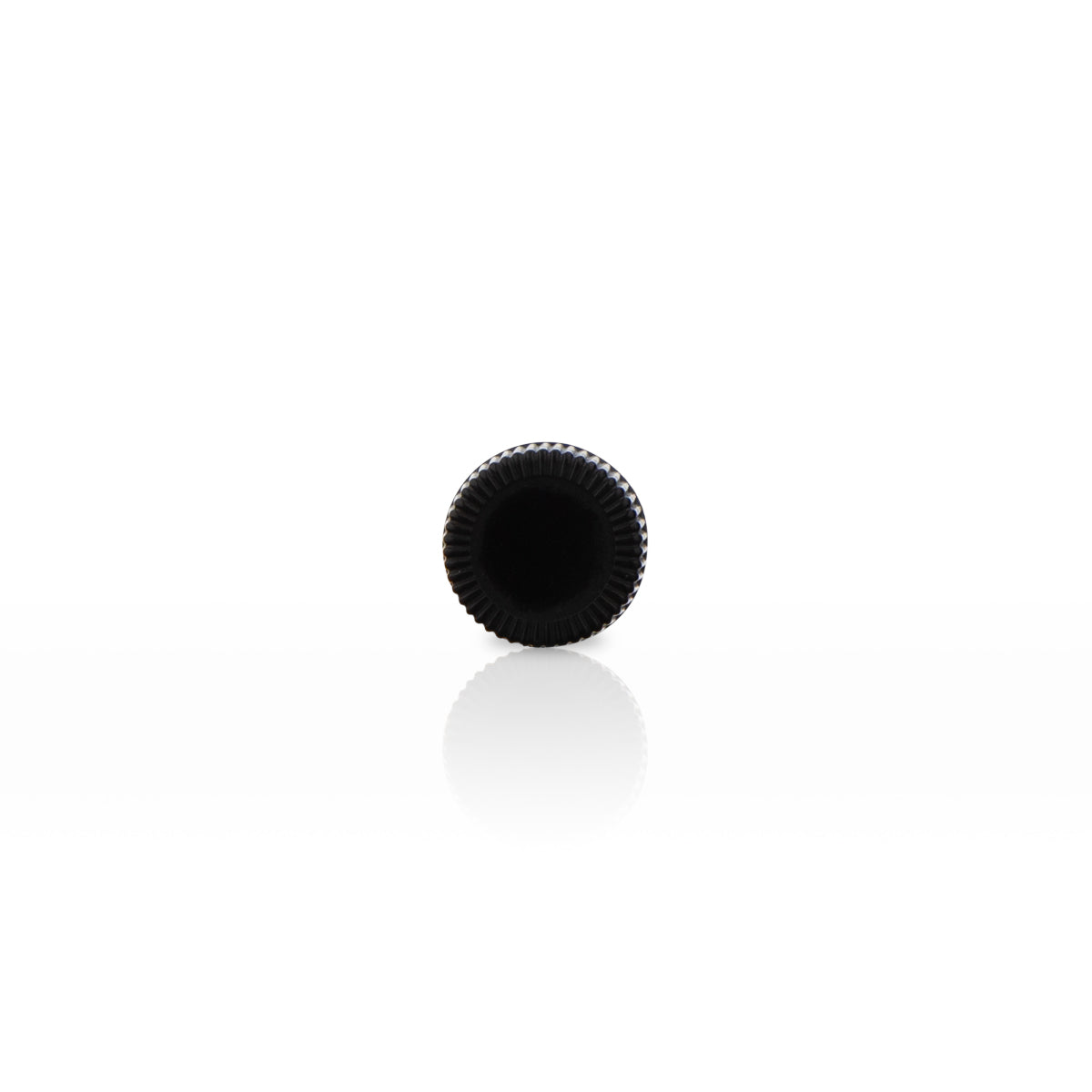 Plastic Cap | Ribbed w/ Foam Liner | 15mm - Black - 371 Count