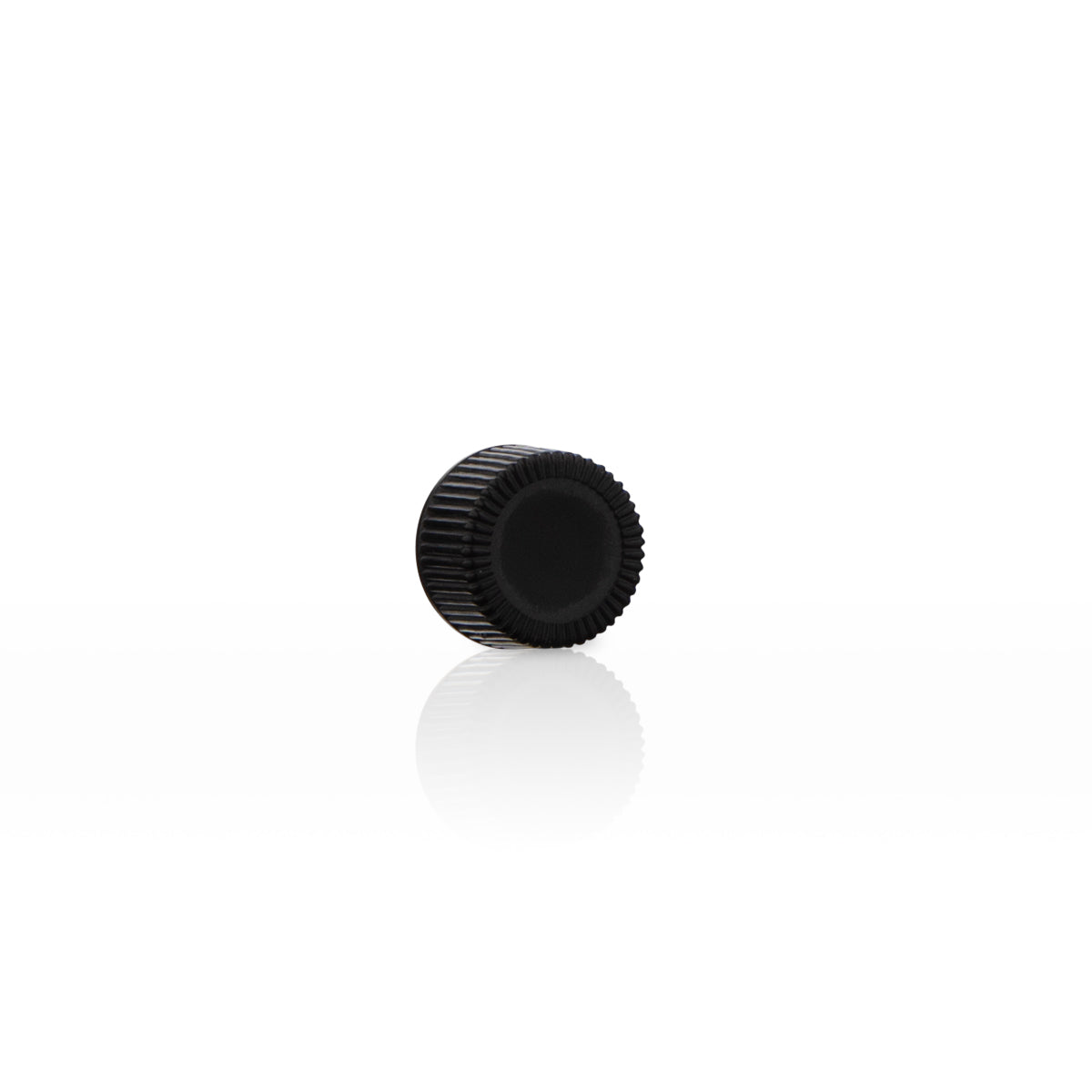 Plastic Cap | Ribbed w/ Foam Liner | 15mm - Black - 371 Count