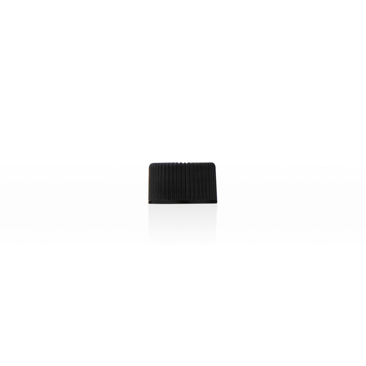 Plastic Cap | Ribbed w/ Foam Liner | 15mm - Black - 371 Count