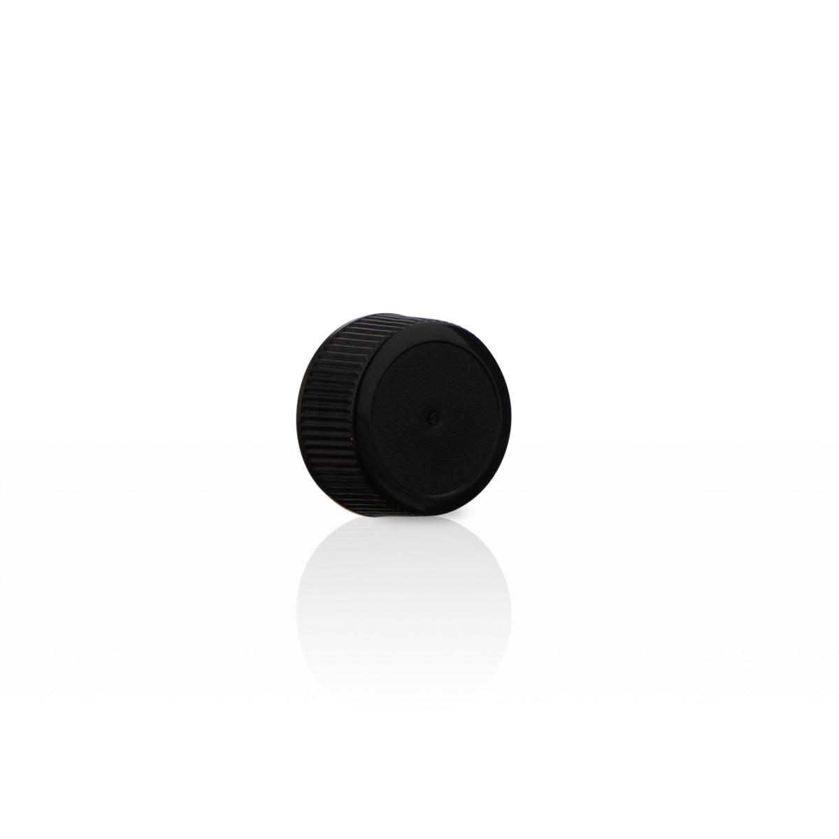 Plastic Cap | Ribbed w/ Foam Liner | 20mm - Black - 240 Count