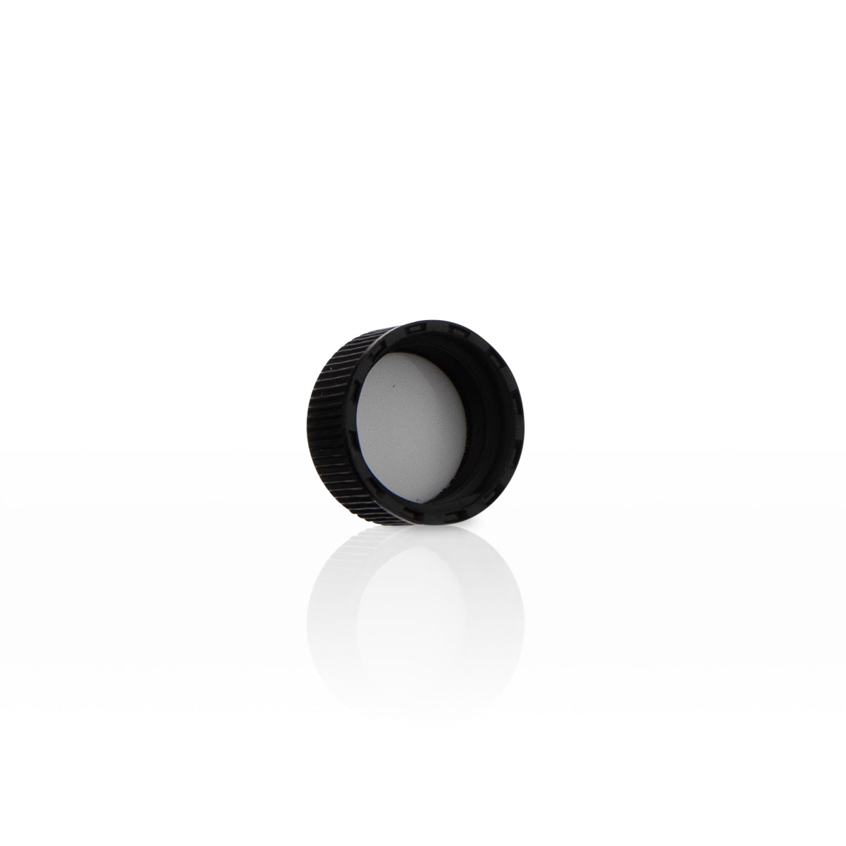 Plastic Cap | Ribbed w/ Foam Liner | 20mm - Black - 240 Count