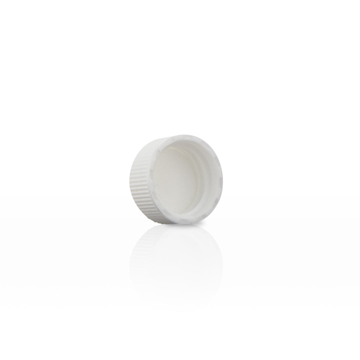 Plastic Cap | Ribbed w/ Foam Liner | 20mm - White - 240 Count