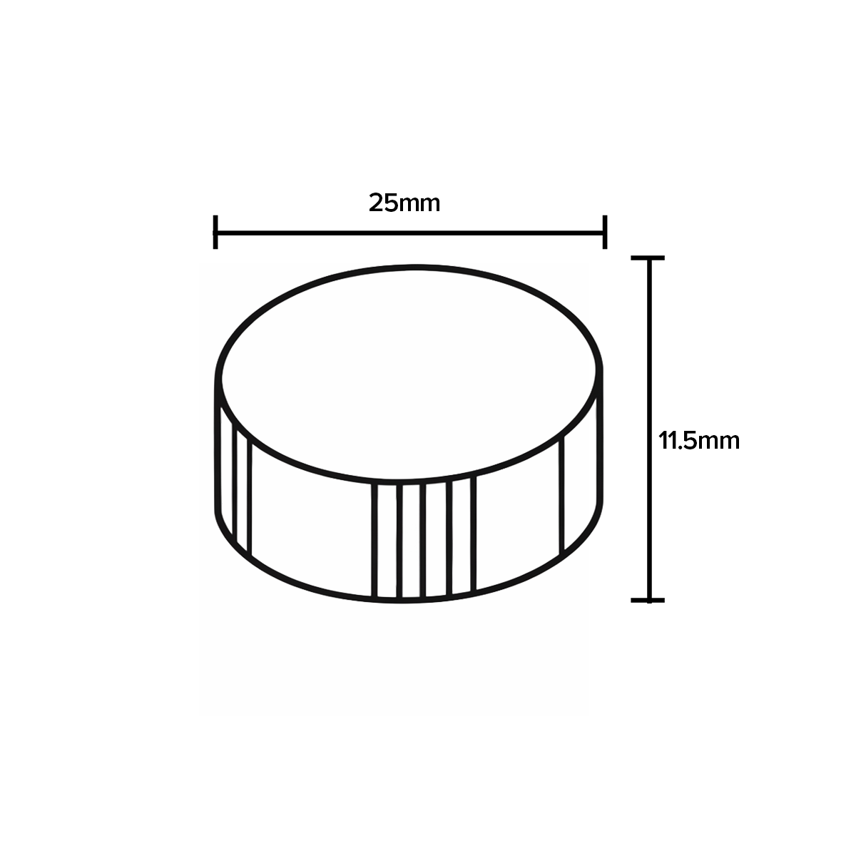 Plastic Urea Cap 22mm | Black - 240 Count  Biohazard Inc   