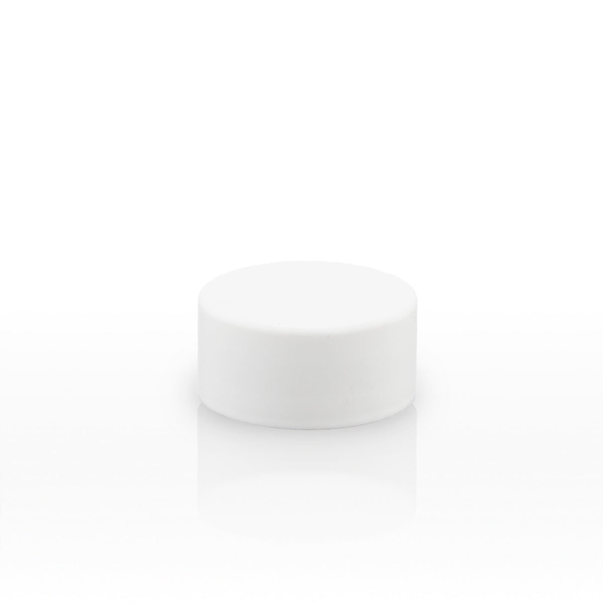 Child Resistant Plastic Caps | Smooth Matte w/ Foil Liner | 28mm - White - 126 Count - Biohazard Inc