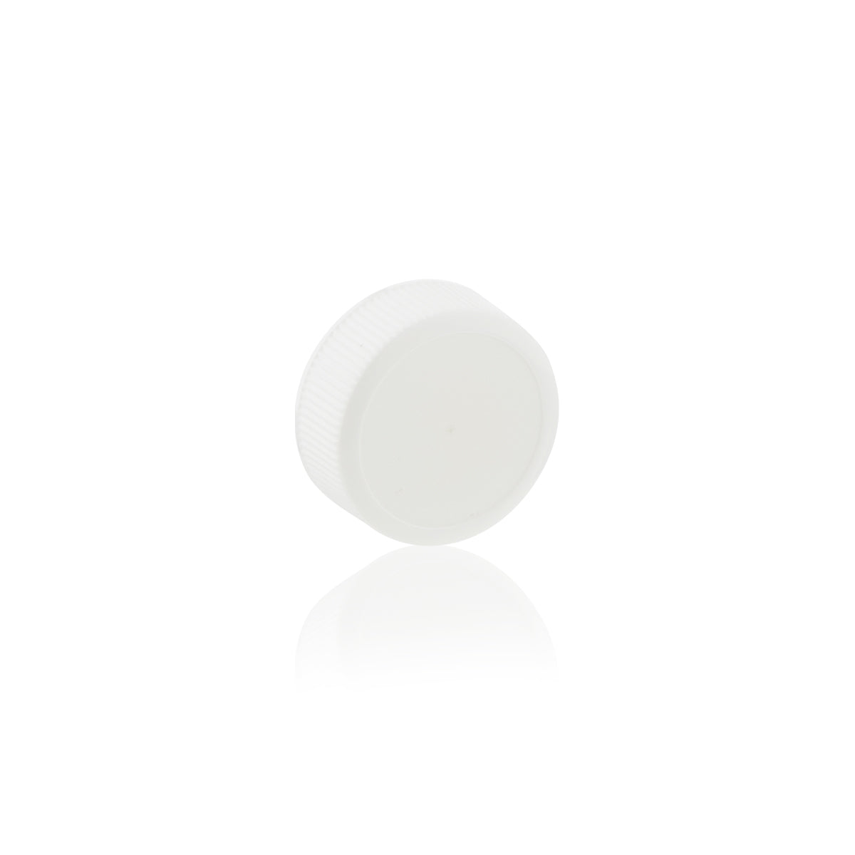 Plastic Cap | Ribbed Screw Thread w/ Foam Liner | 28mm - White - 126 Count