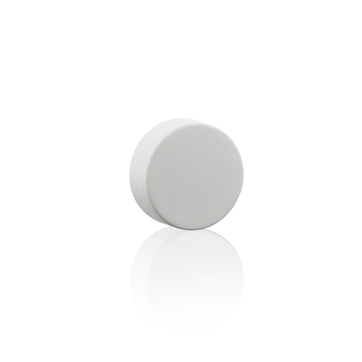 Child Resistant Plastic Caps | Smooth Matte w/ Foil Liner | 38mm - White - 80 Count