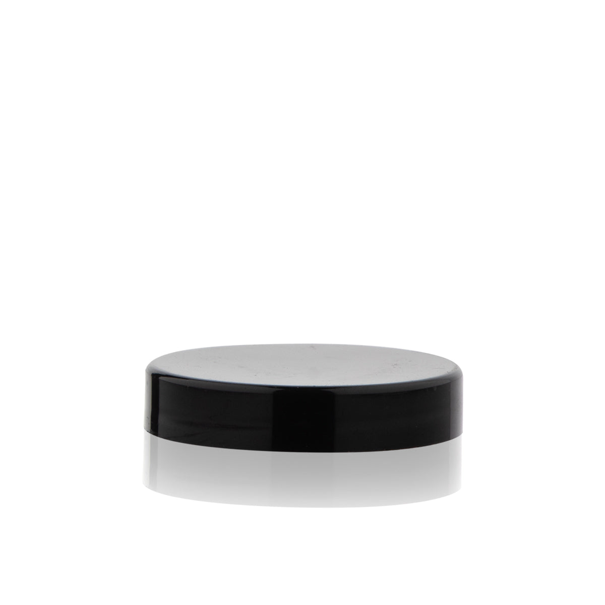 Plastic Cap | Smooth Gloss w/ Foam Liner | 43mm - Black