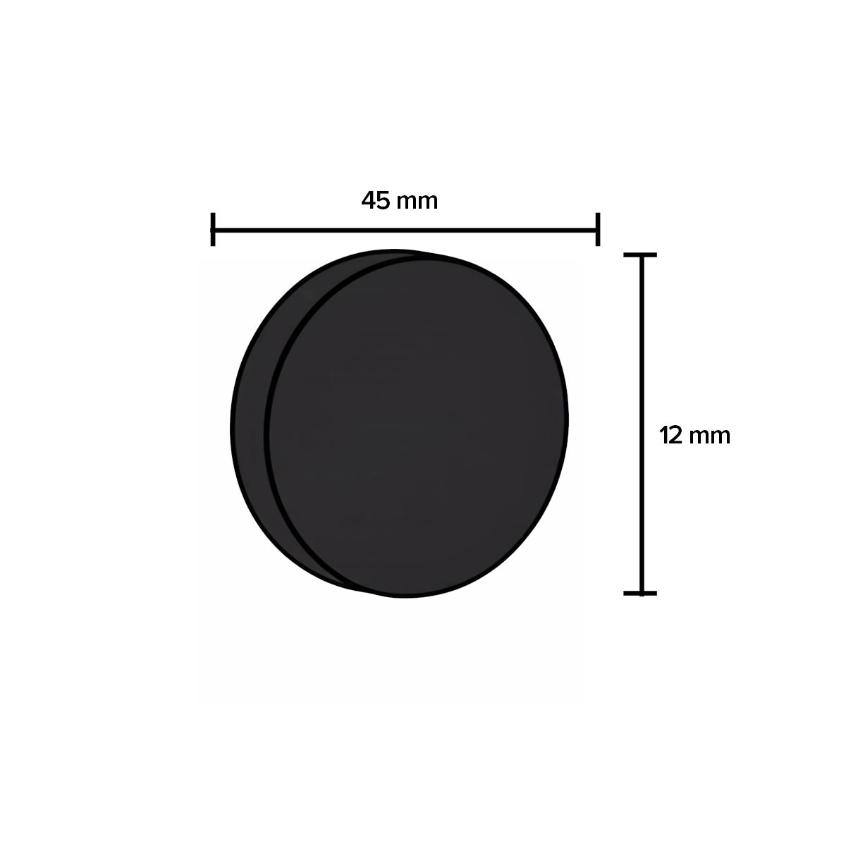 Plastic Cap | Smooth Gloss w/ Foam Liner | 43mm - Black - Biohazard Inc