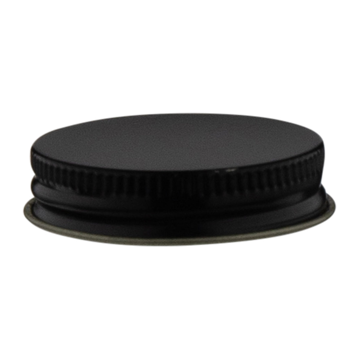 Metal Caps | Ridged Lid w/ Plastisol Liner | 43mm - Black