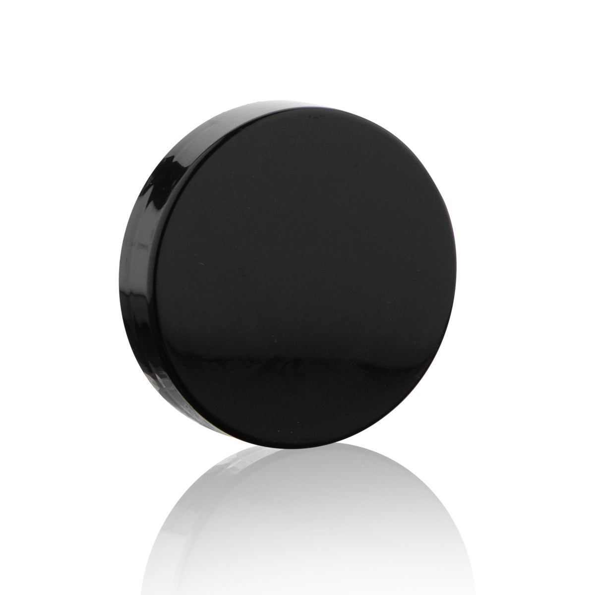 Plastic Caps | Smooth Gloss w/ Foam Liner | 53mm - Black - 120 Count