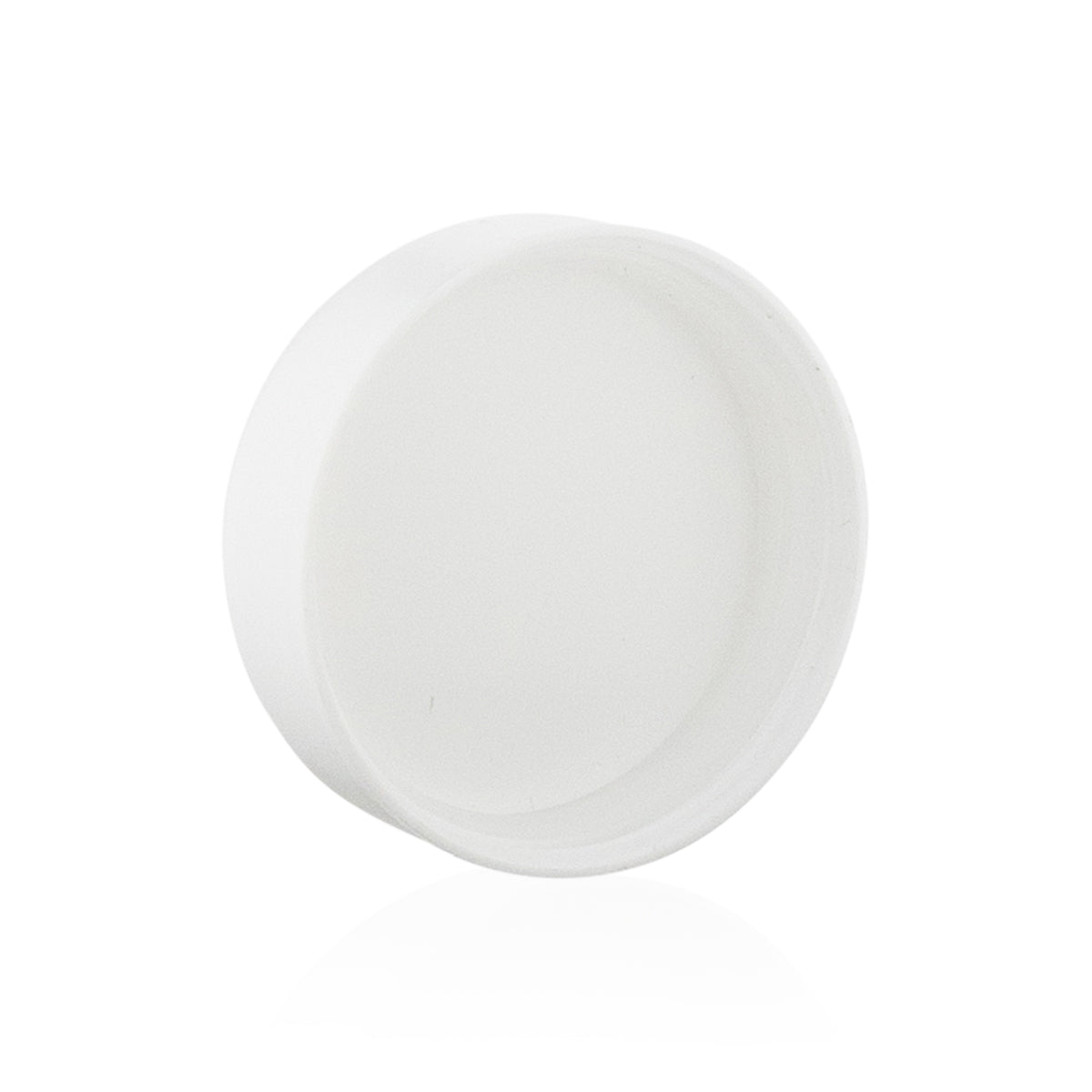 Child Resistant Plastic Caps | Dome Matte w/ Foam Liner | 53mm - White - 120 Count