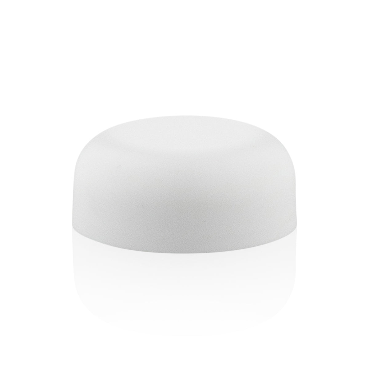 Child Resistant Plastic Caps | Dome Matte w/ Foam Liner | 53mm - White - 120 Count