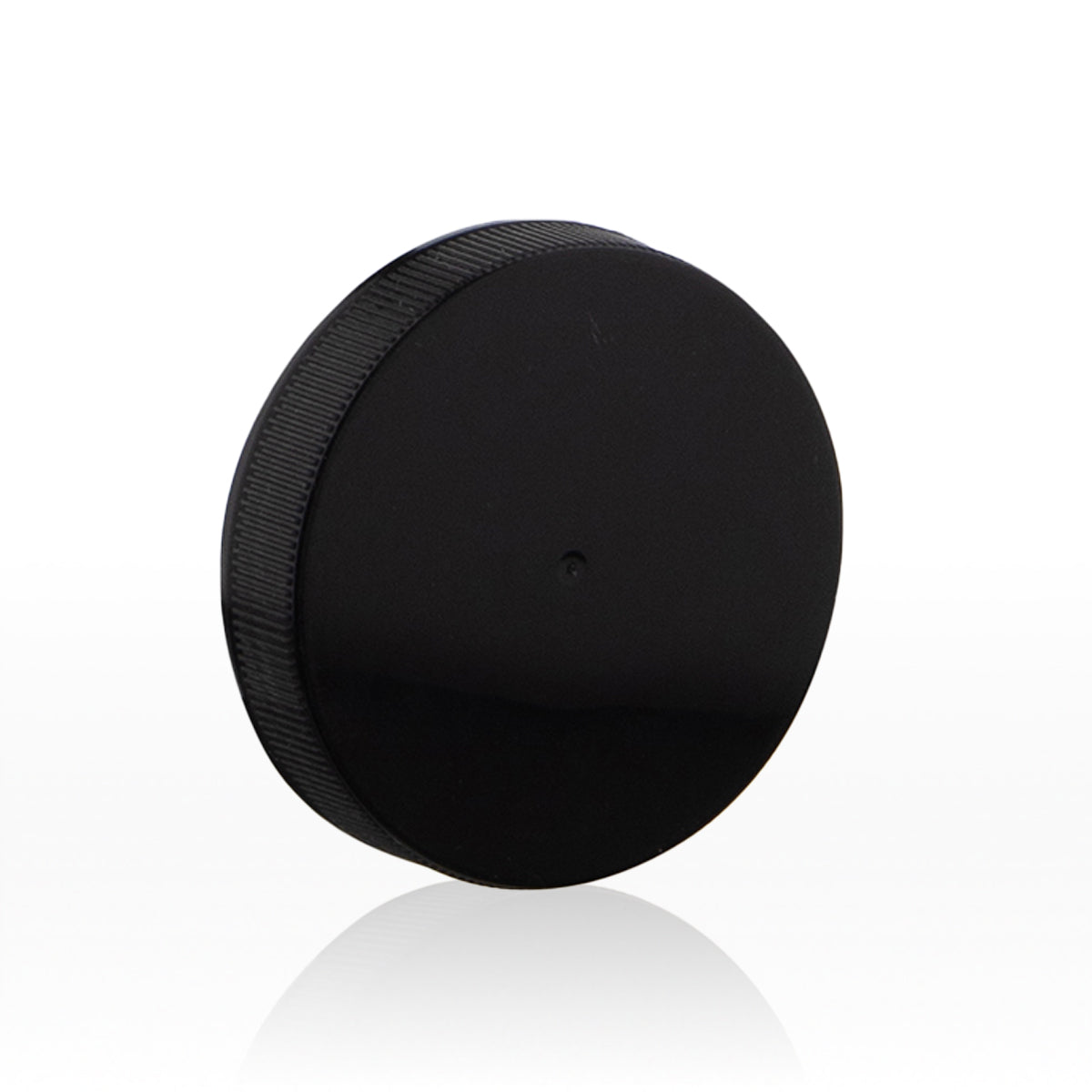 Plastic Cap | Ribbed w/ Foam Liner | 53mm - Black