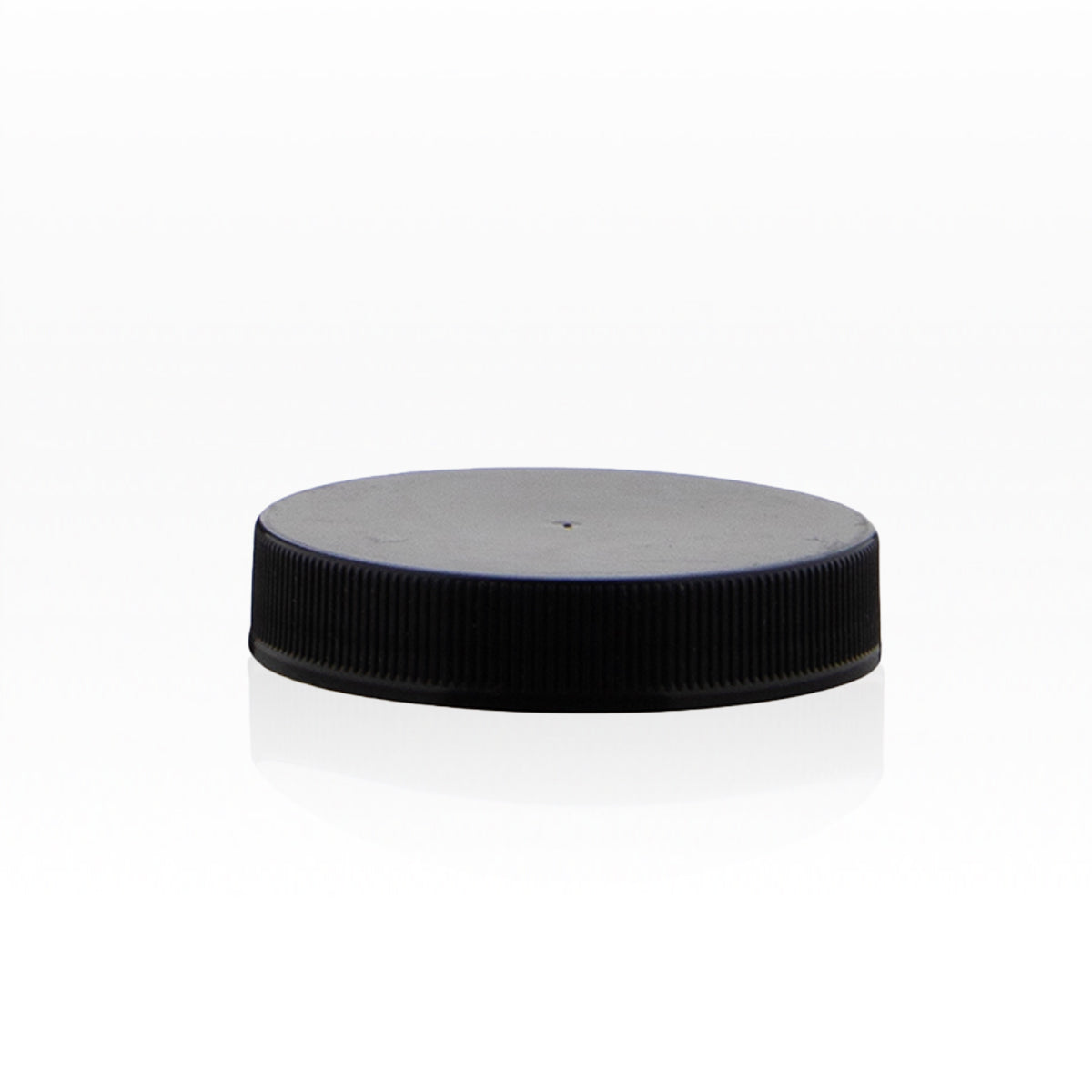 Plastic Cap | Ribbed w/ Foam Liner | 53mm - Black