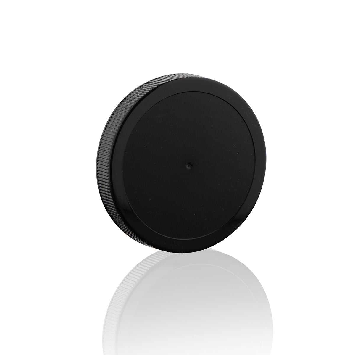 Plastic Cap | Ribbed w/ Foam Liner | 89mm - Black