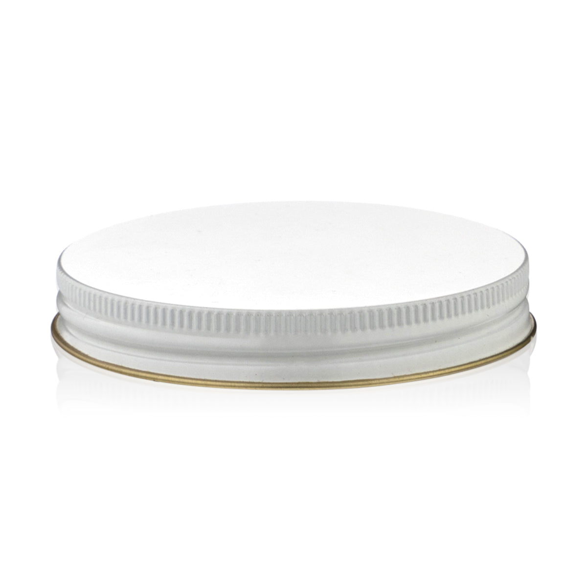 Metal Caps | Ridged Lid w/ Plastisol Liner | 89mm - White