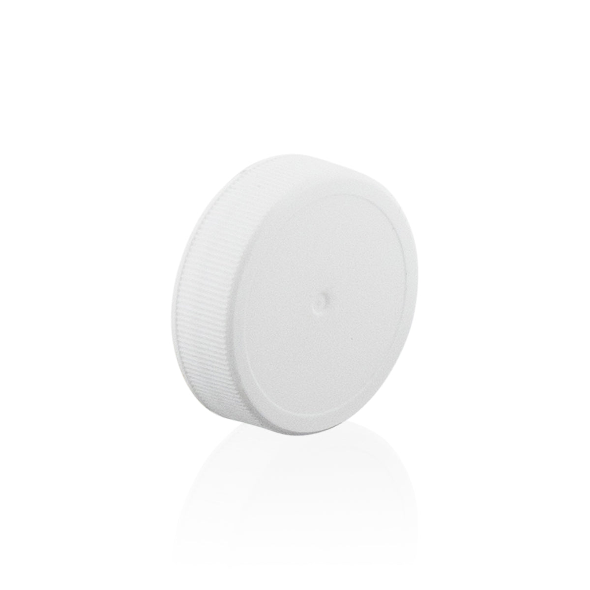 Plastic Cap | Ribbed Matte w/ Foam Liner | 38mm - White - 80 Count