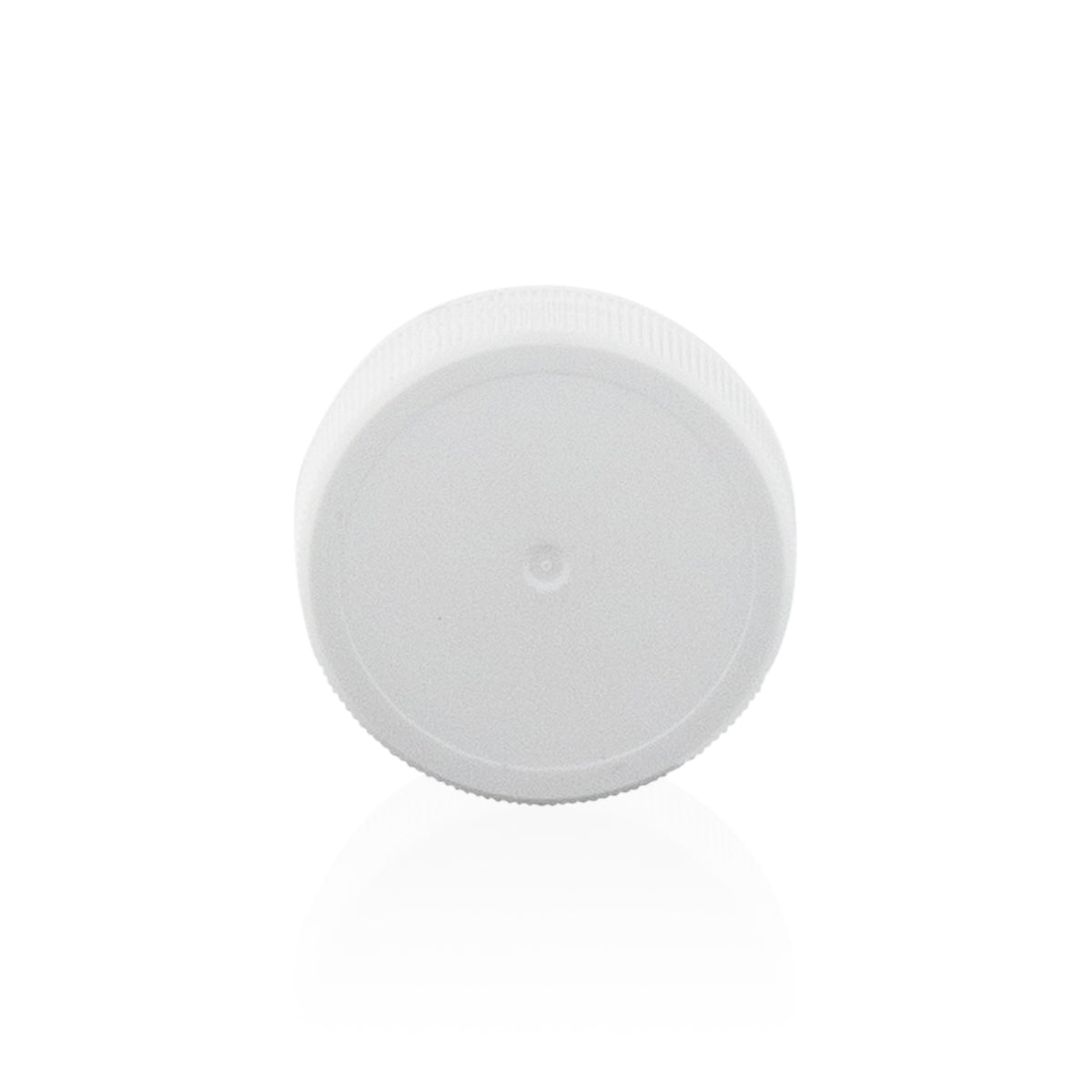 Plastic Cap | Ribbed Matte w/ Foam Liner | 38mm - White - 80 Count