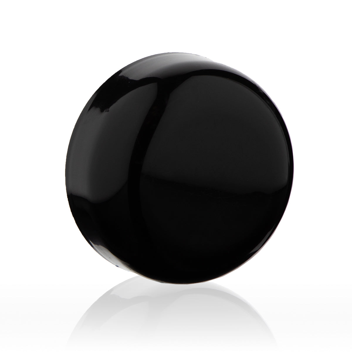 Plastic Caps | Dome Gloss Unlined | 58mm - Black