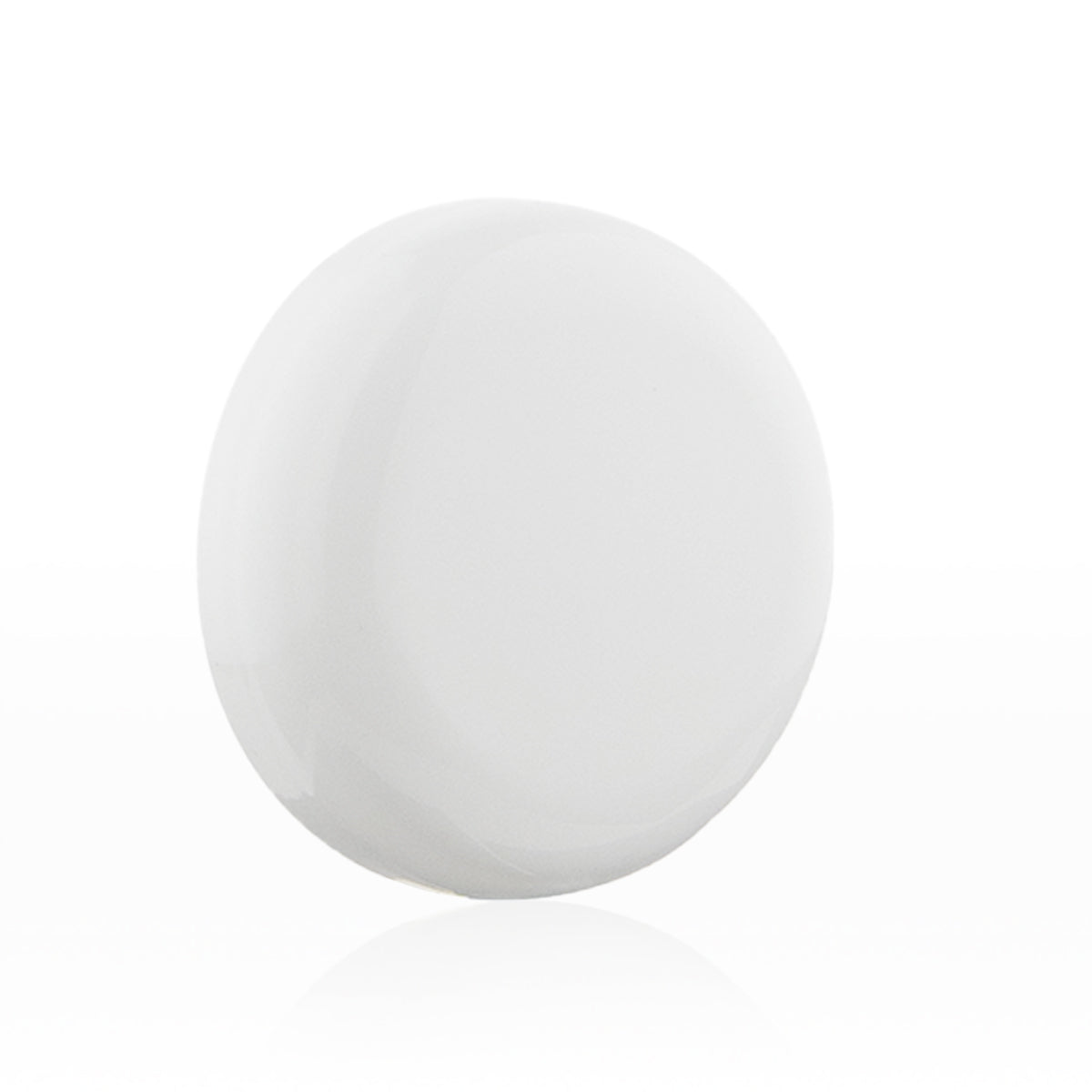 Plastic Caps | Dome Glossy Unlined | 53mm - White - 120 Count