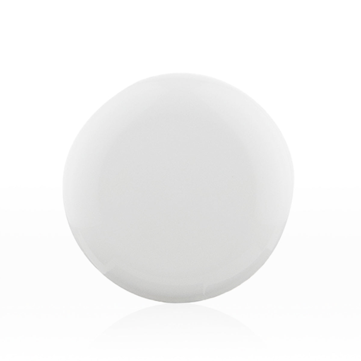 Plastic Caps | Dome Glossy Unlined | 53mm - White - 120 Count