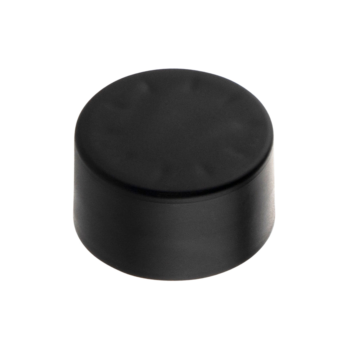 Child Resistant Plastic Caps | Smooth Matte w/ Foam Liner | 22mm - Black - 144 Count