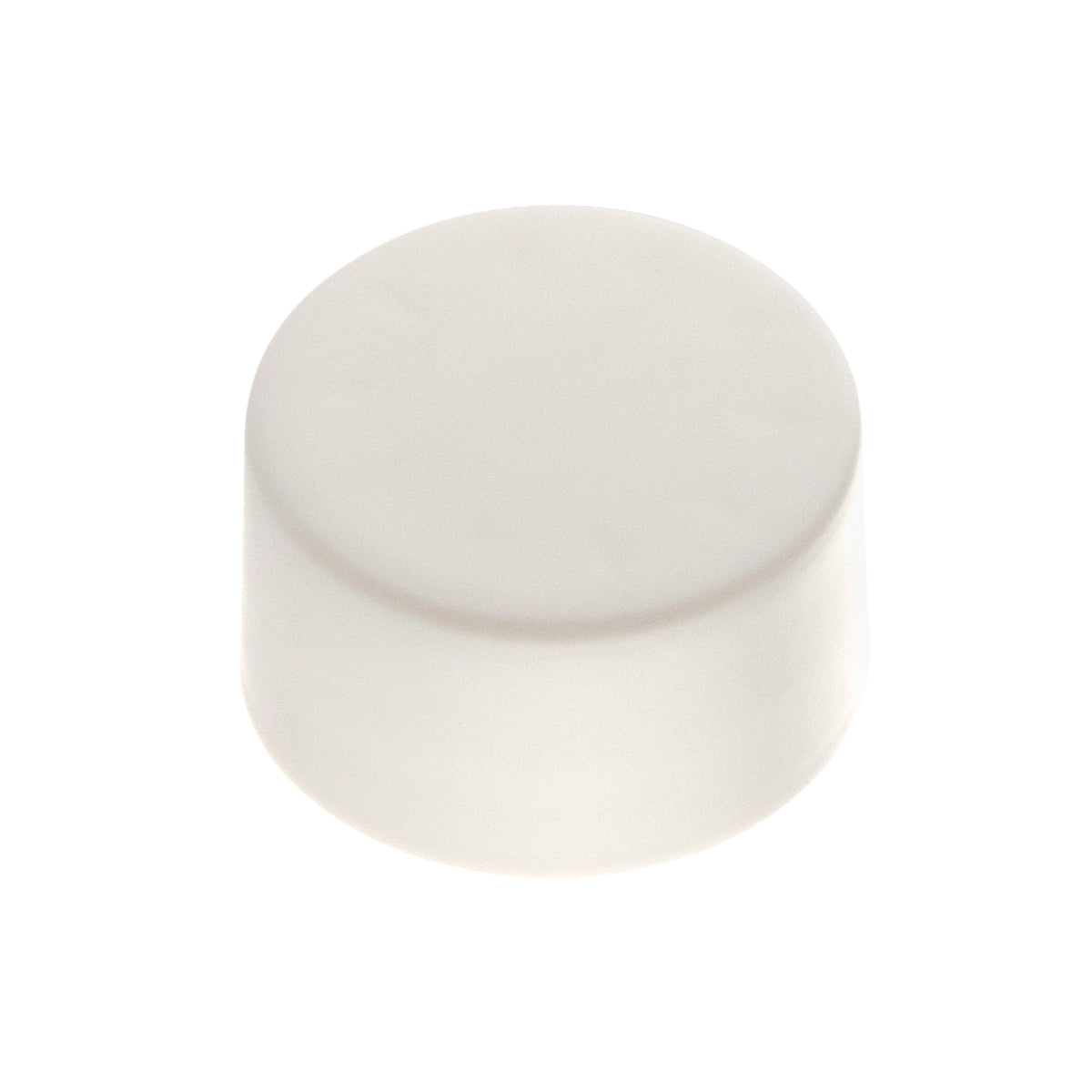 Child Resistant Plastic Caps | Smooth Matte w/ Foam Liner | 22mm - White - 144 Count