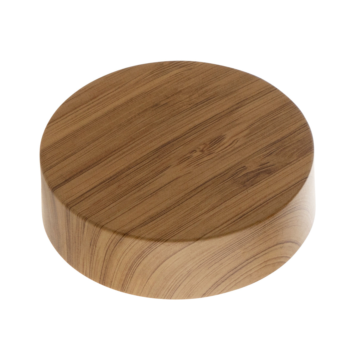 Child Resistant Plastic Caps | Wood Grain w/ Foam Liner | 53mm - Bamboo - 100 Count