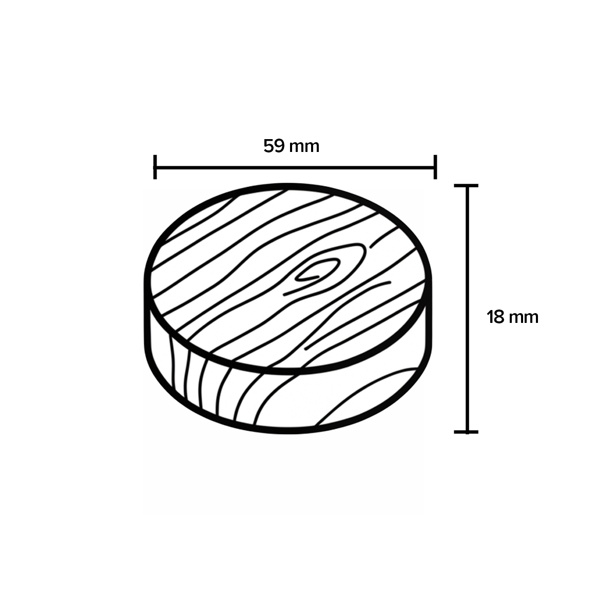 Child Resistant Plastic Caps | Wood Grain w/ Foam Liner | 53mm - Bamboo - 100 Count - Biohazard Inc